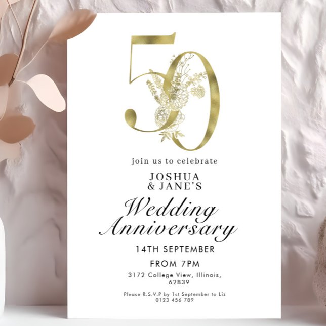50th Wedding Anniversary  Invitation (Creator Uploaded)