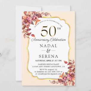 50th Wedding Anniversary Invitation