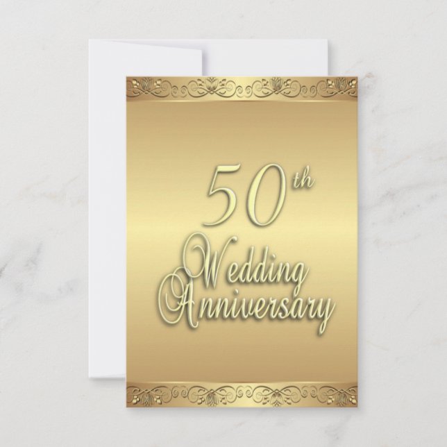 50th Wedding Anniversary Invitation (Front)