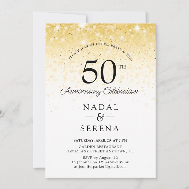 50th Wedding Anniversary Invitation (Front)