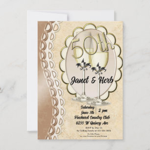 50th Wedding anniversary invitation announcement