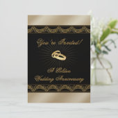 50th Wedding Anniversary Invitation Card (Standing Front)