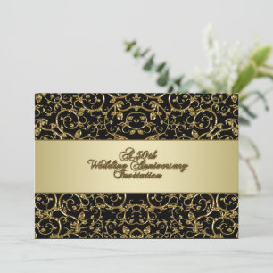 50th Wedding Anniversary Invitation Card