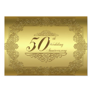 50th  Wedding  Anniversary  Invitations Announcements 