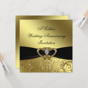 50th Wedding Anniversary Invitation Card