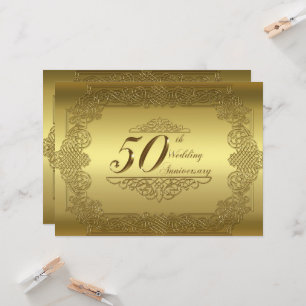 50th Wedding Anniversary Invitation Card