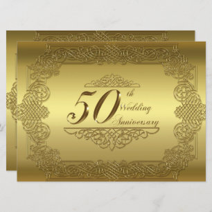 50th Wedding Anniversary Invitation Card