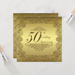 50th Wedding Anniversary Invitation Card