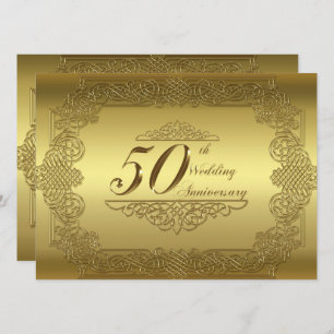 50th Wedding Anniversary Invitation Card