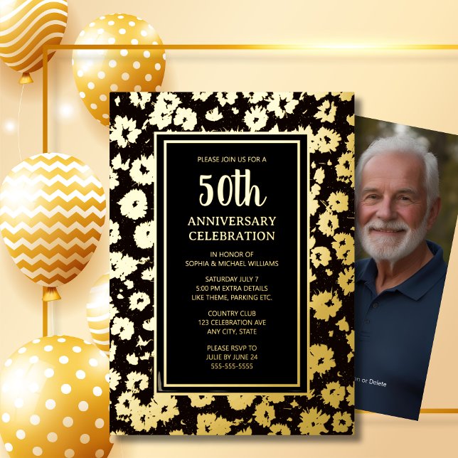50th Wedding Anniversary Invitation Golden (Creator Uploaded)