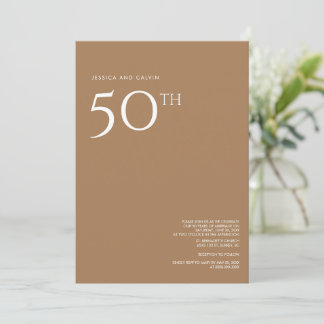 50th Wedding Anniversary Invitation Rose Gold