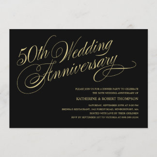 50th Wedding Anniversary Invitations