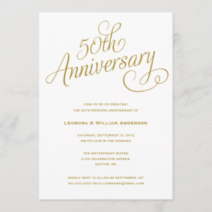 50TH WEDDING ANNIVERSARY INVITATIONS