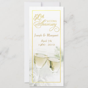 50th Wedding Anniversary Invitations - Tall Invite