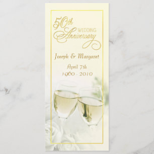 50th Wedding Anniversary Invitations - Tall Ivory