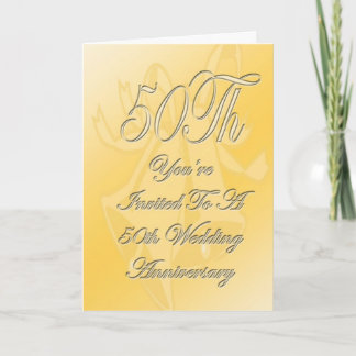 50th Wedding Anniversary Invite Card