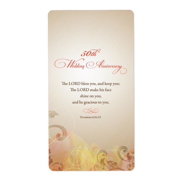 50th Wedding Anniversary, Lord Bless & Keep (Front)