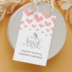 50th Wedding Anniversary Married Couple Hearts Card