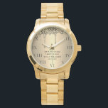 50th Wedding Anniversary Modern Elegant Fiftieth  Watch<br><div class="desc">Modern,  elegant,  photo,  parents,  husband,  wife,  50th Wedding anniversary watch.</div>