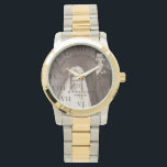 50th Wedding Anniversary Modern Elegant Photo  Watch<br><div class="desc">Modern,  elegant,  photo,  parents,  husband,  wife,  50th Wedding anniversary watch.</div>