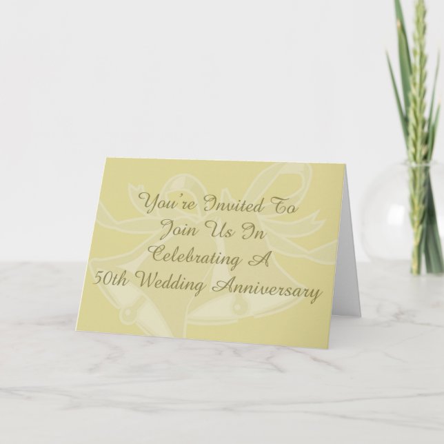 50th Wedding Anniversary Party Card (Front)
