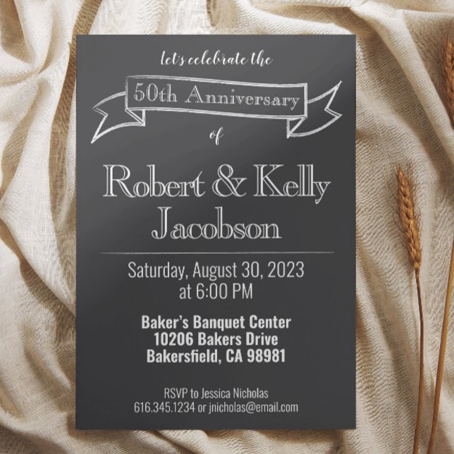 50th Wedding Anniversary Party Invitation (Creator Uploaded)