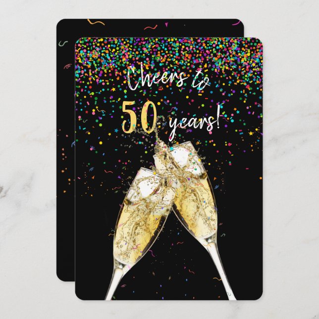 50th wedding anniversary party invitation (Front/Back)