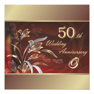  50th  Wedding  Anniversary  Invitations Announcements 