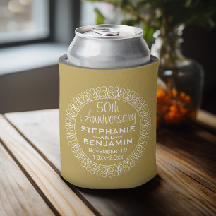 50th Wedding Anniversary Personalised Can Cooler