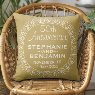 50th Wedding Anniversary Personalised Cushion