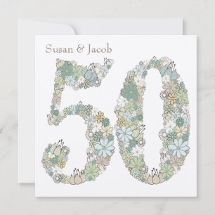 50th Wedding Anniversary Personalised Invitation
