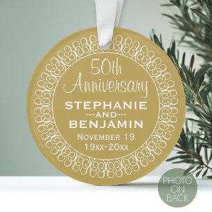 50th Wedding Anniversary Personalised Ornament