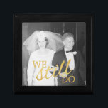 50th Wedding Anniversary Personalised Photo Golden Gift Box<br><div class="desc">A picture template for an old photo or a new one! Perfect gift for parents or grandparents. A keepsake that you can customise.</div>