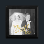 50th Wedding Anniversary Personalised Photo Golden Gift Box<br><div class="desc">A picture template for an old photo or a new one! Perfect gift for parents or grandparents. A keepsake that you can customise.</div>