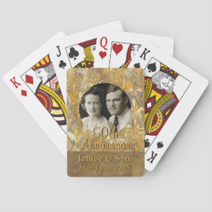 50th Wedding Anniversary Personalised Photo Playing Cards