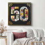 50th Wedding Anniversary Photo Black Gold Art Deco Canvas Print<br><div class="desc">Create your own unique 50th Wedding Anniversary Photo Collage Canvas with some of your favourite photos from the last 50 years. This elegant black and gold design features a number 50 shaped photo collage with an art deco style frame. The photo collage holds square, landscape and portrait pictures, to give...</div>