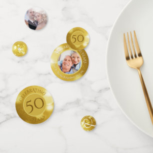 50th Wedding Anniversary Photo Confetti