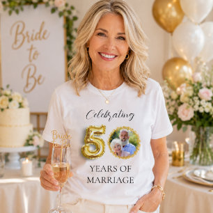50th wedding anniversary photo gold T-Shirt