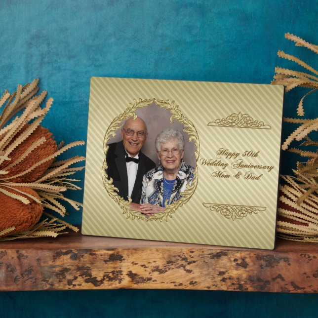 50th Wedding Anniversary Photo Plaque (Side)
