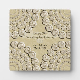 50th Wedding Anniversary Photo Plaque with Easel