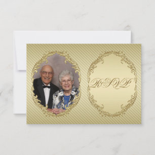 50th Wedding Anniversary Photo RSVP Card