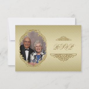 50th Wedding Anniversary Photo RSVP Card