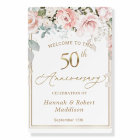50th Wedding Anniversary Pink Roses Foliage