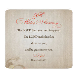 50th Wedding Anniversary, Religious Lord Bless Cutting Board