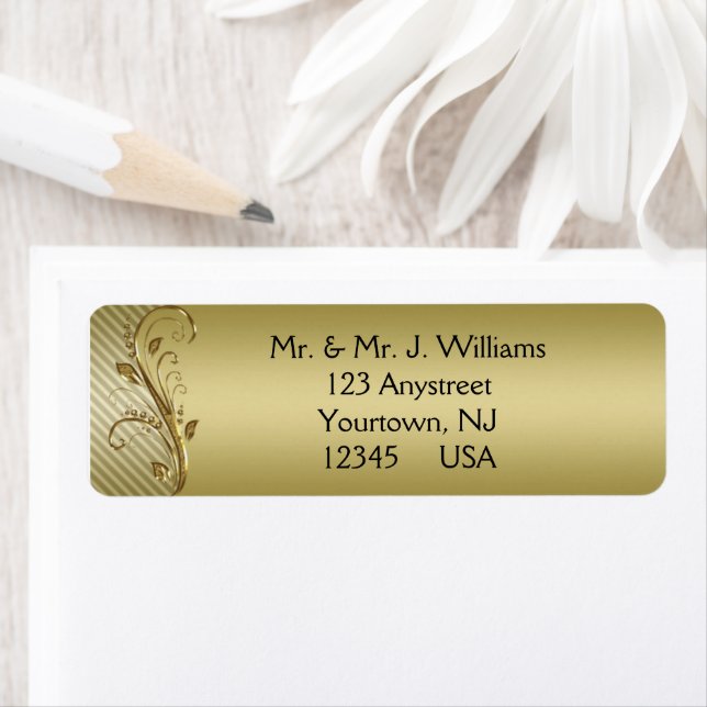 50th Wedding Anniversary Return Address Labels (Insitu)