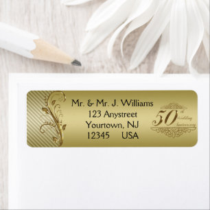 50th Wedding Anniversary Return Address Labels