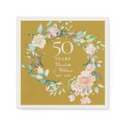 50th Wedding Anniversary Roses Floral Golden 