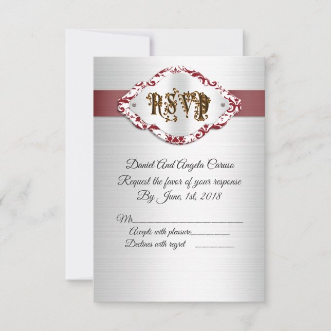 50th Wedding Anniversary RSVP Invitation (Front)
