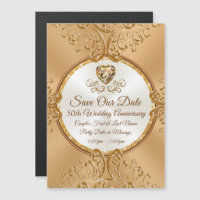 50th Wedding Anniversary Save the Date Magnets