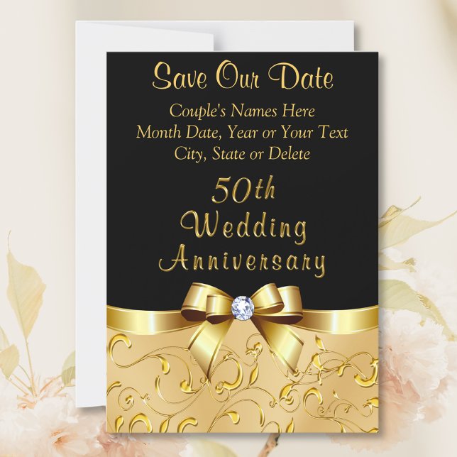 50th Wedding Anniversary Save the Date Magnets (50th anniversary save the date magnets. 50th wedding anniversary save the date cards. 50 year.)